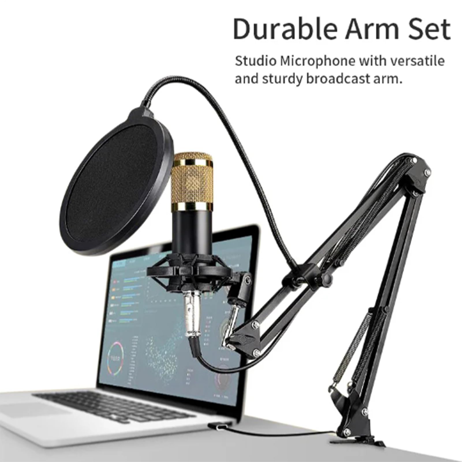 Attrezzatura Per Live Streaming Facile da Usare, Scheda Audio, Kit Audio, | Microfono a Condensatore Set studio registrazione facile uso per conduttori, cantanti e doppiatori