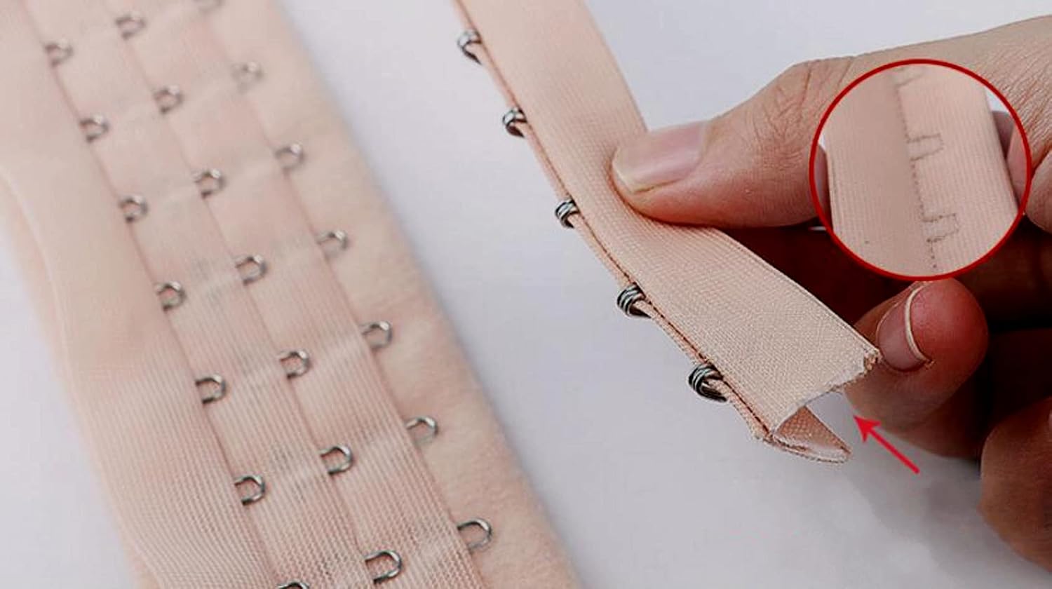 (3 Color Bra Extender 3 Rows Underwear Clips Shaper Hook & Eye Tape DIY Handmade Sewing Crafts Clothing Accessories，1 Meter per color