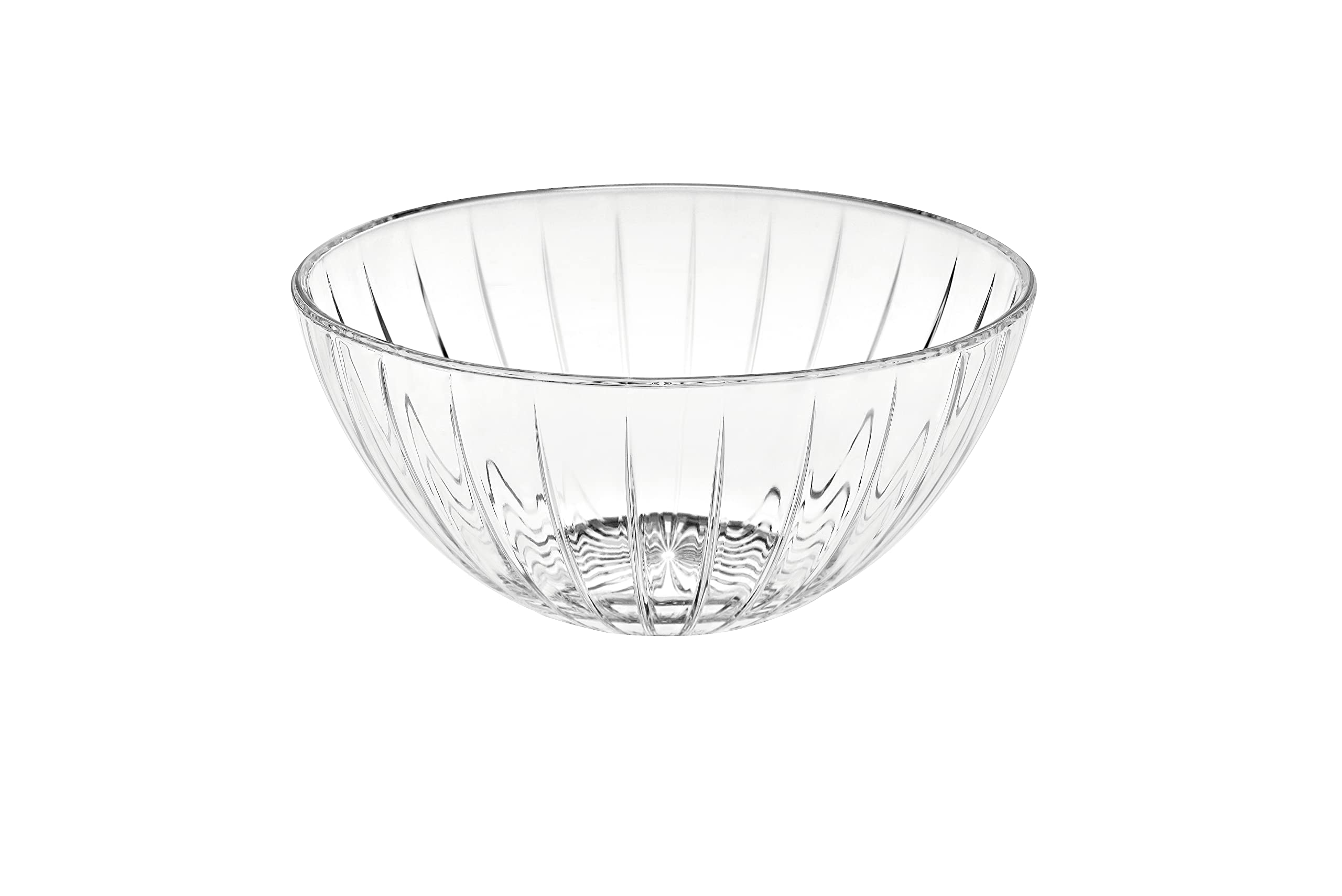 VIDIVI - Accademia Glass Serving Bowl | Crystal Clear | Lead-Free | Microwave & Dishwasher Safe (Set of 1,2800 Ml)