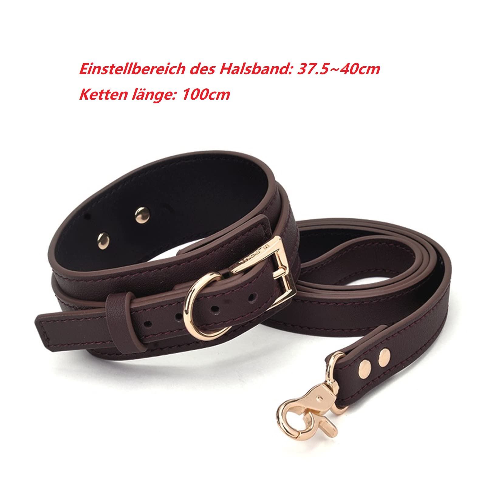 Fesseln Sex Set, 4 Stück Bondageset Fessel Set, BDSM Set Mit Halsbänder, Handschellen, Gürtel Und Schenkelschlaufen, SM Fetisch Erotik Sexspielzeug Für Paare Extrem Sex