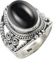 Vista 12 de Anillo de Plata Esterlina 925 para Mujeres con Piedra Preciosa Natural, Anillo de Compromiso de Plata Esterlina, Piedra Natal de Junio con Engaste