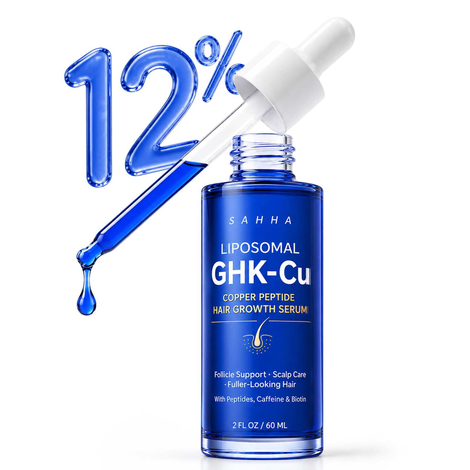 GHK-Cu Peptide Hair Growth Serum, 7200MG Copper Peptides Scalp Serum
