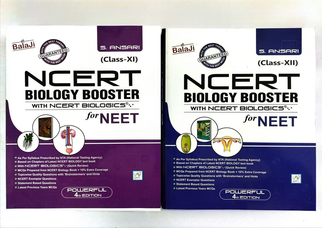 NCERT?Biology?Booster with NCERT Biologics for NEET for Class 11 & 12 (2 Vol Set) CBSE Examination 2023-2024 by Balaji [Paperback] S.Ansari and Shri Balaji Publication [Paperback]