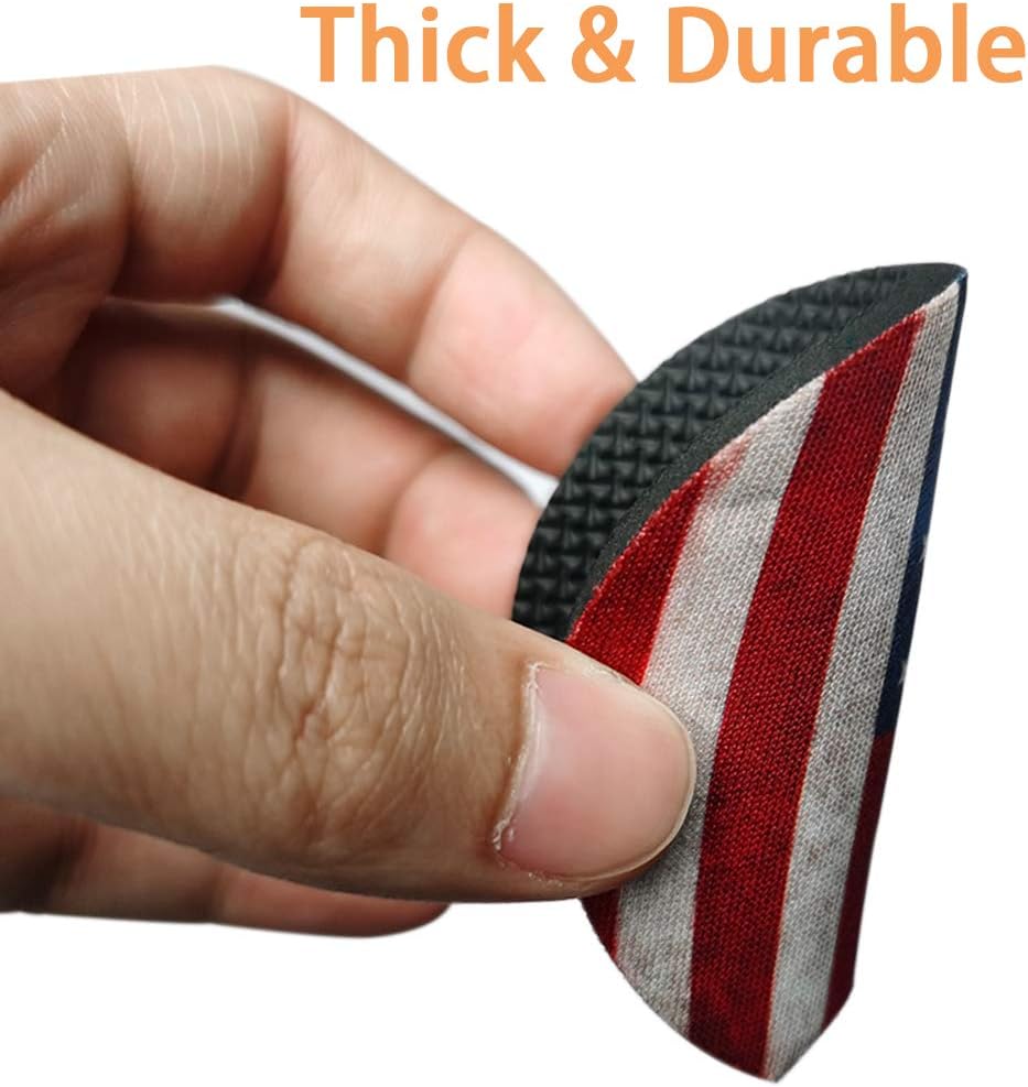 2 Pack Car Coasters for Drinks Absorbent - 2.75 Inch Cute Car Cup Holder Coasters for Women, Removable Cup Holder Coaster for Your Car, Car Interior Accessories for Women & Girls (Red Flag)