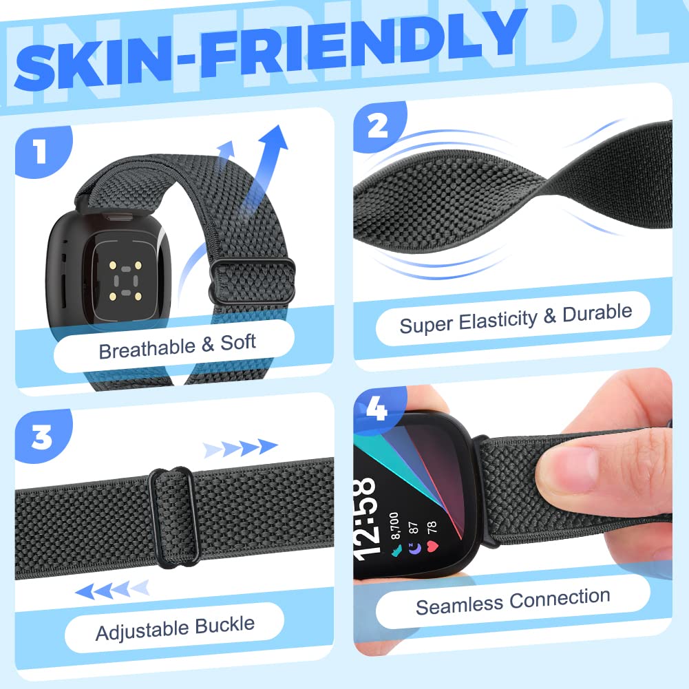 Bracelet de montre en cuir véritable pour Fitbit Versa 3/Versa 4, pour Fitbit Sense/Sense 2, Bracelet de remplacement réglable 1511 Bracelet de montre en cuir véritable pour Fitbit Versa 3/Versa 4, pour Fitbit Sense/Sense 2, Bracelet de remplacement réglable 1511