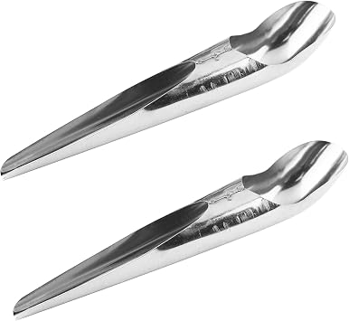 LQ Industrial 2PCS 210x8mm Stainless Steel Bird Food Feeding Scoop Backyard Birding Wildlife Feeder Accessories