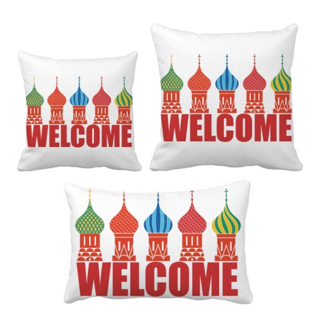 Coussin cathédrale Russie housse oreiller déco salon lit motif voyage