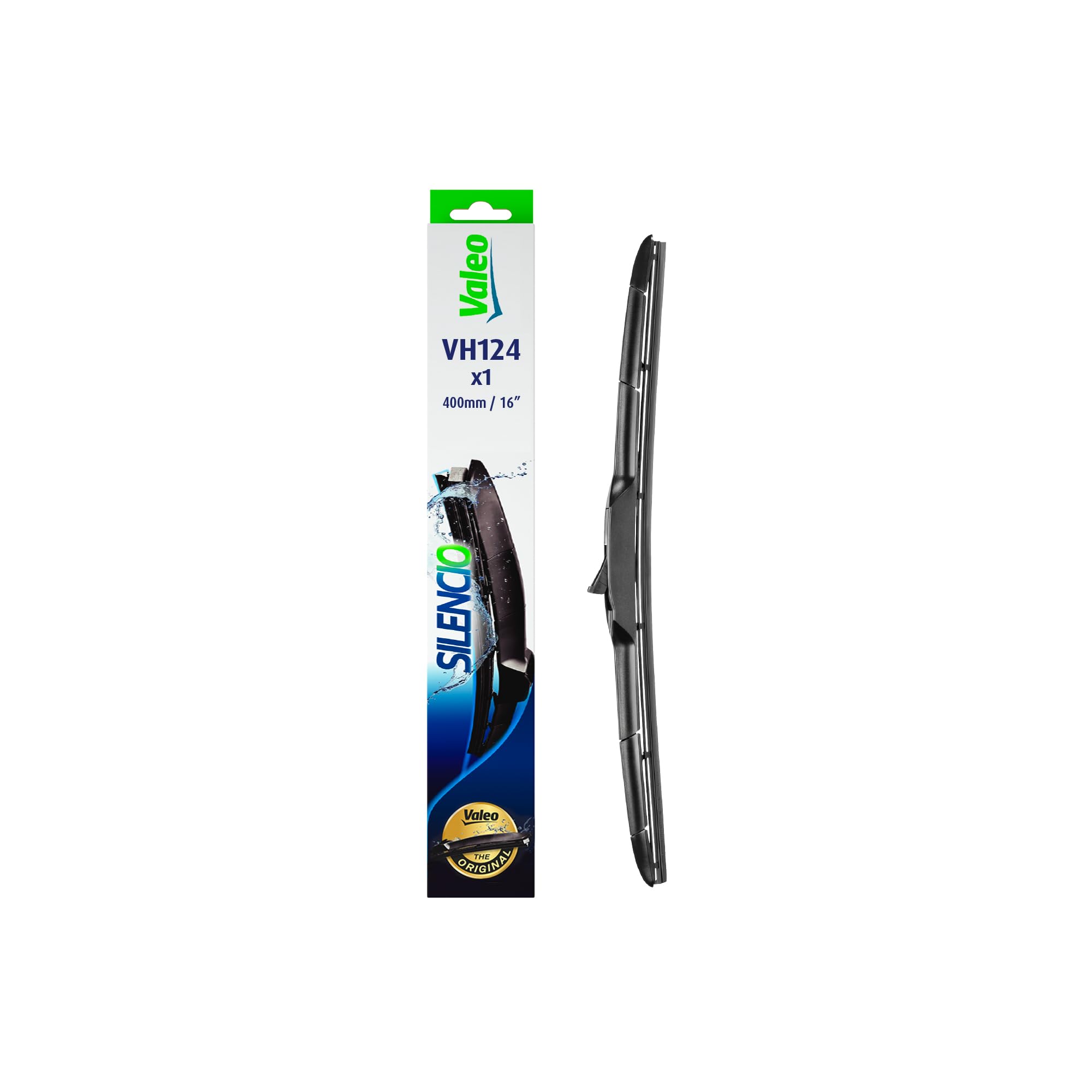 VALEO Silencio Wycieraczki - VH124 - Hybrydowe Pióro Wycieraczki Klasy Premium na Caly Sezon 400mm - Przód - Jedna Sztuka - 574724