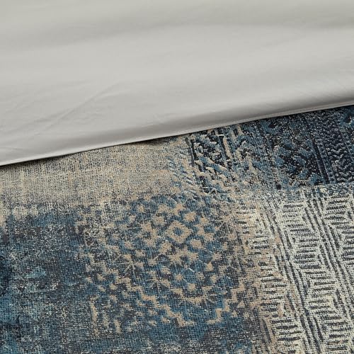 Image of Modern Threads 5-Piece Printed Comforter Set, Bainbridge King in Copper Teal - Soft Comforter, 2 Pillow Shams, and 2 Decorative Pillows