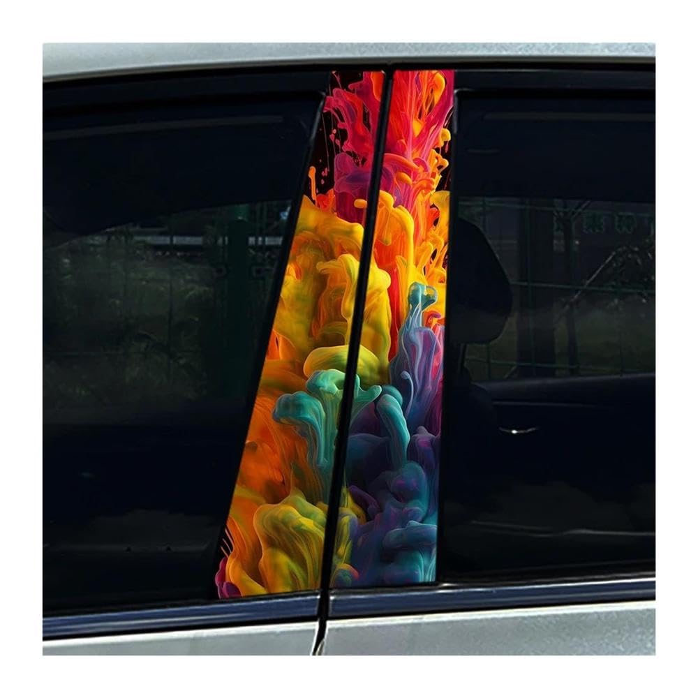 Autocollants de voiture colorés dopamine pour masquer les rayures du pilier B