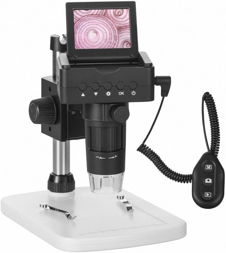 MustHD 2.4 Inch LCD hdmi tv USB Digital Microscope, Black (UM025)