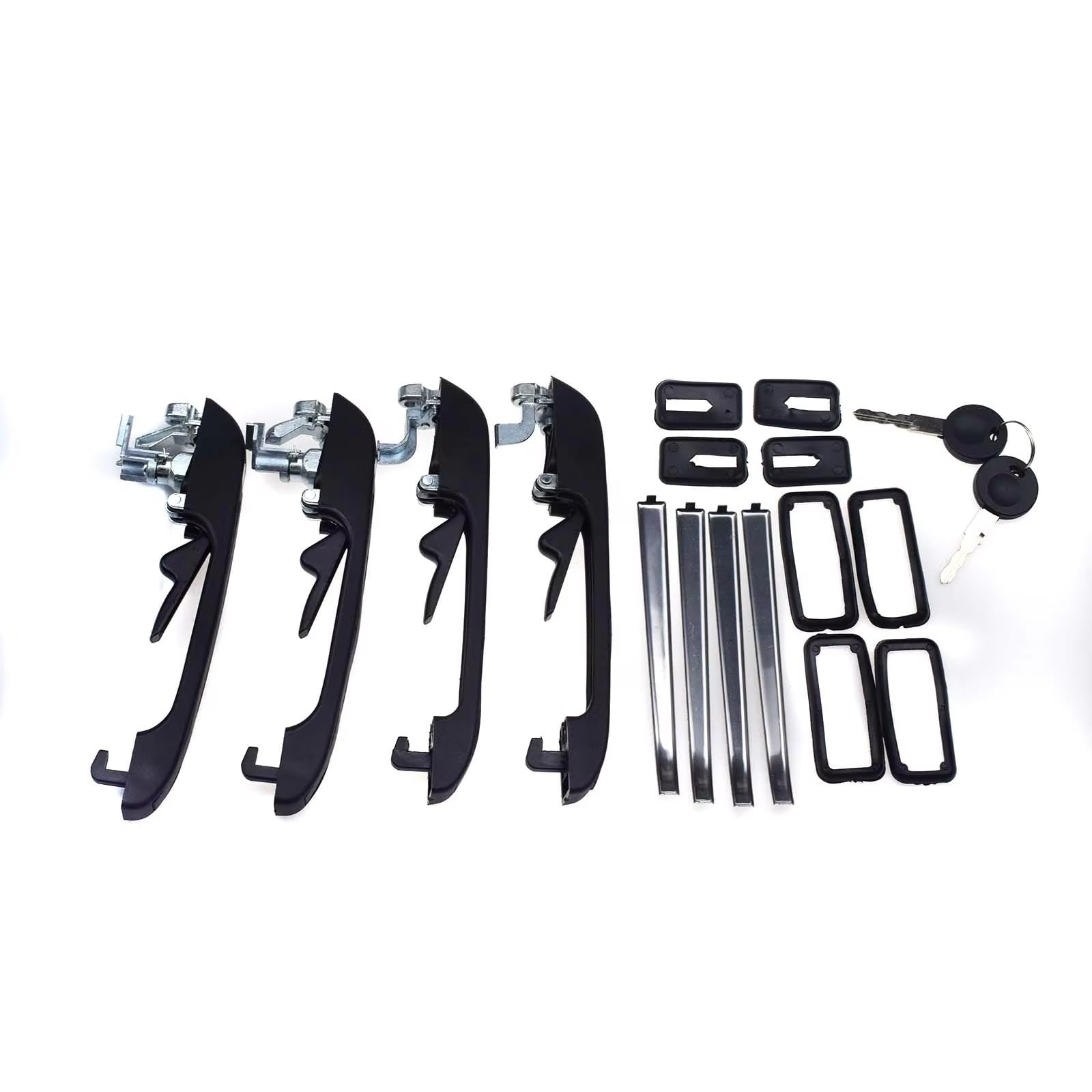 Qjahxkf Set Replacement Exterior Door Handles Exterior Outside Door Handles 191837205A 191837206A For Vw For Golf For Jetta For Quantum For Rabbit For Scirocco Outer Handle(Set)