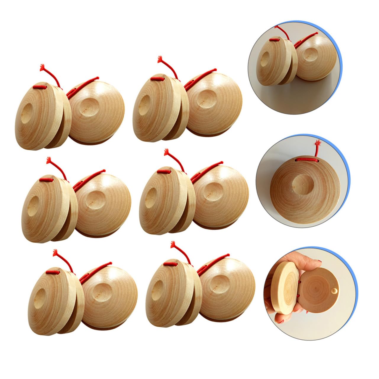 Rambaschi in Legno Beige 12 Pezzi, Strumento Percussione Educativo