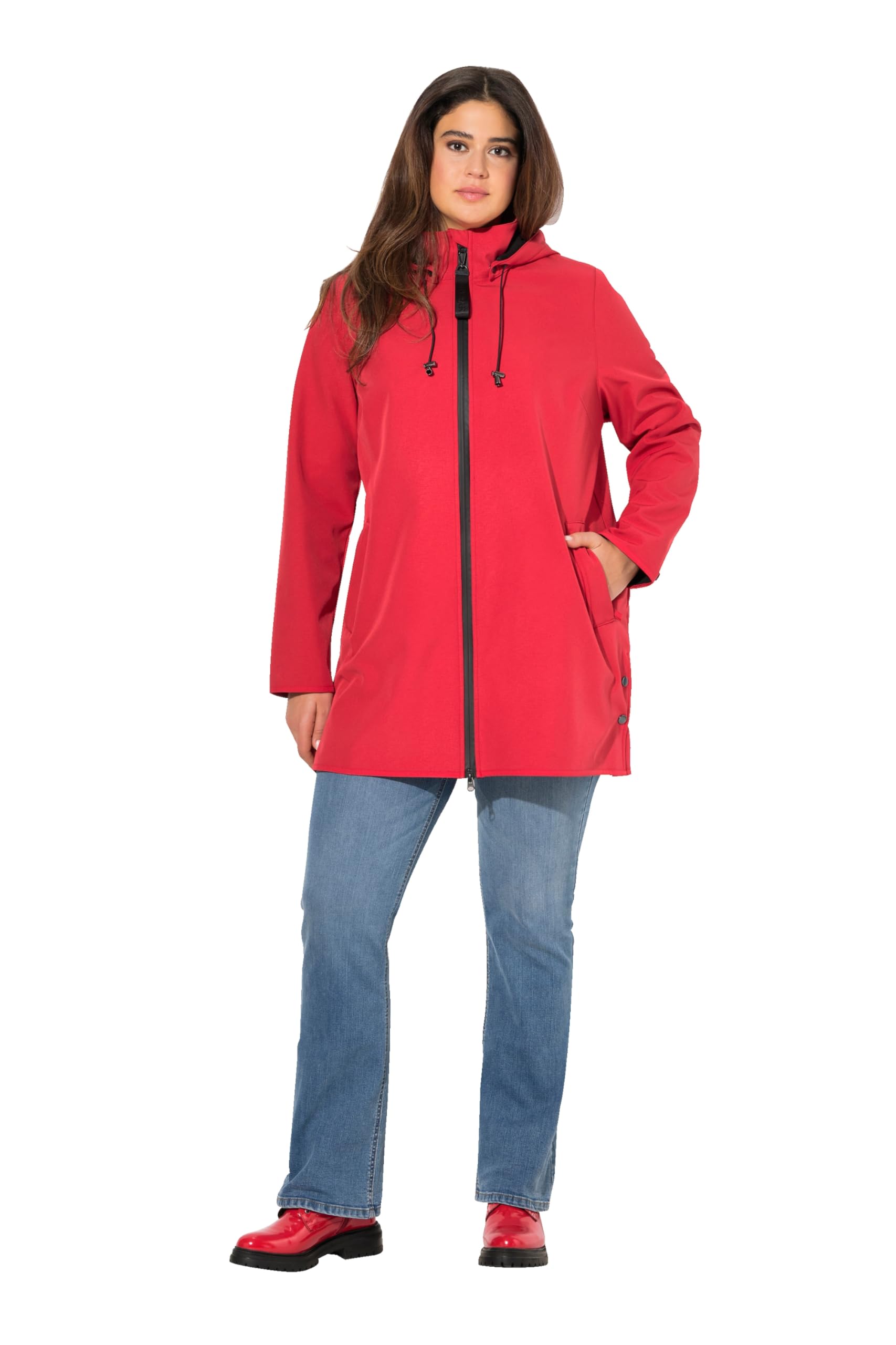 Ulla Popken Damen große Größen Übergrößen Plus Size HYPRAR Softshelljacke, Fleecefutter, wasserabweisend 820702