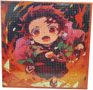 مجموعة الرسم الماسي للاطفال لتطوير مهارات التركيز والصبر، وتحسين التنسيق البصري 20 × 20 سم (احمر)