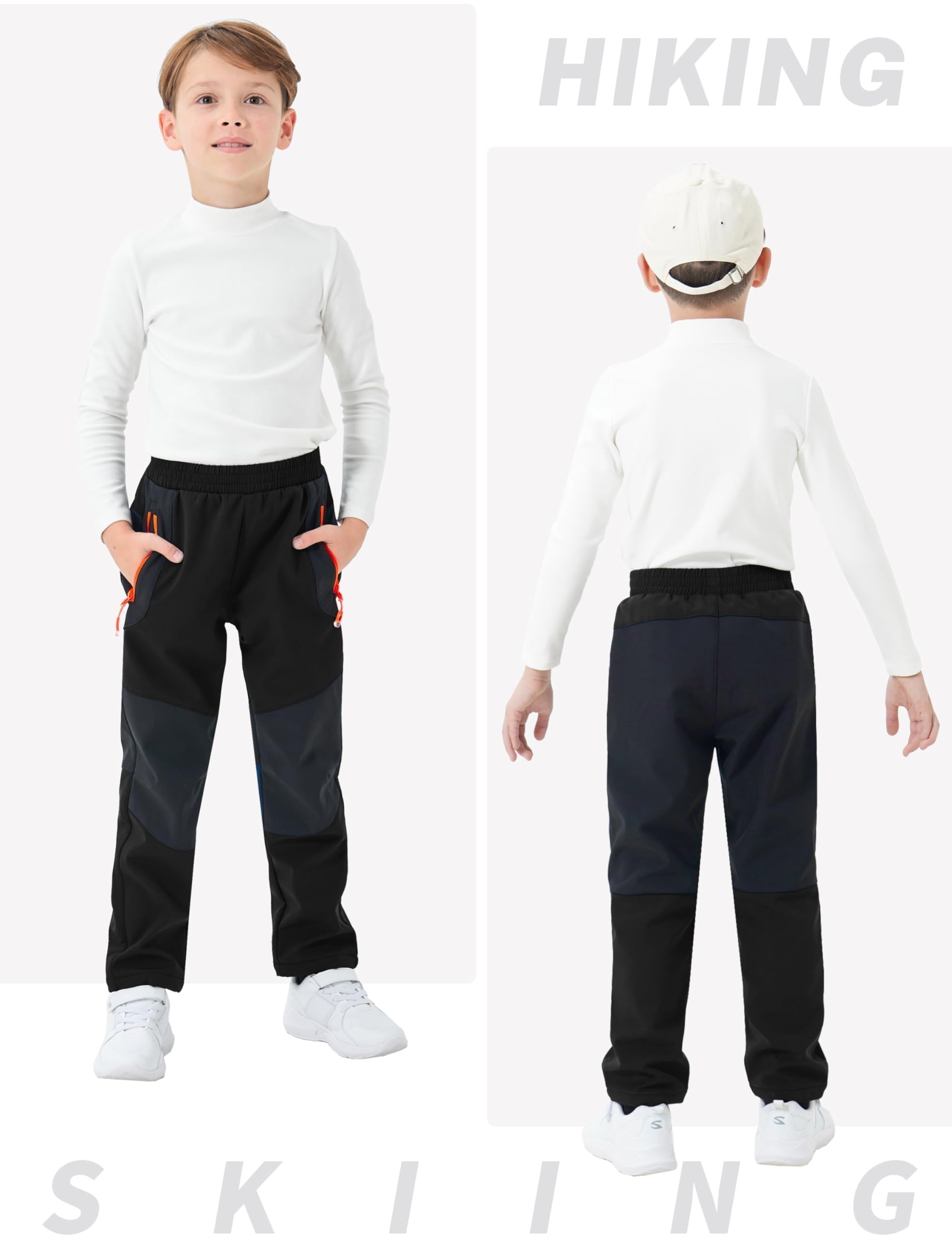 MoFiz Pantalones Ski Niño Pantalon Trekking Niña Térmicos Pantalón Senderismo Invierno Impermeables Transpirable Pantalón