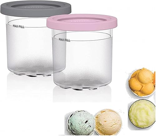 EVANEM 246PCS Creami Deluxe Pints, for Ninja Creami Accessories,16 OZ Ice Cream Containers with Lids Reusable,Leaf-Proof Compatible NC301 NC300