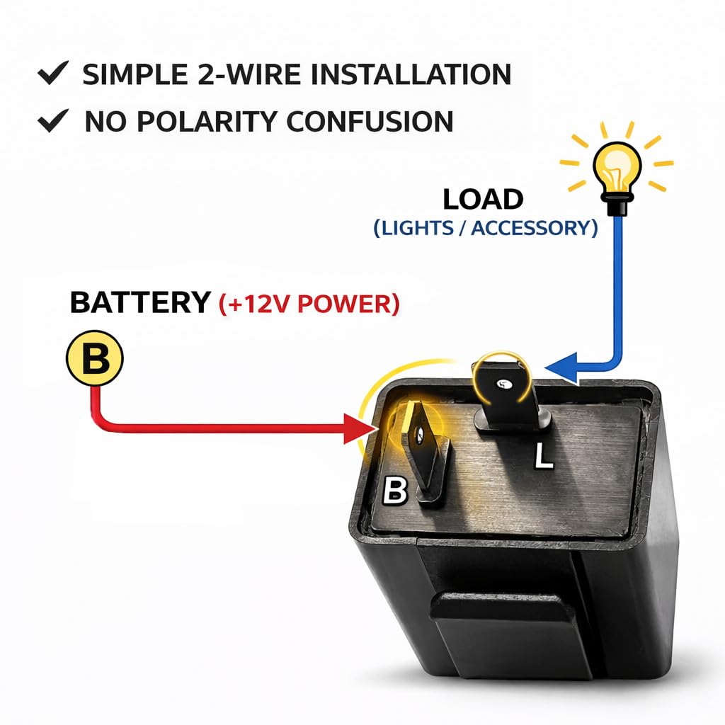 MGI SpeedWare 2-pinowy przekaźnik kierunkowskazu LED – Hyper Flash Fix (1 sztuka)