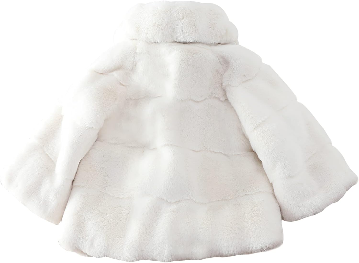 Panegy Baby Girl Winter Fur Coat Fuzzy Cute Warm Cape Jacket Cloak Overcoat 6 Months - 5 Years Thick Outwear - Image 3