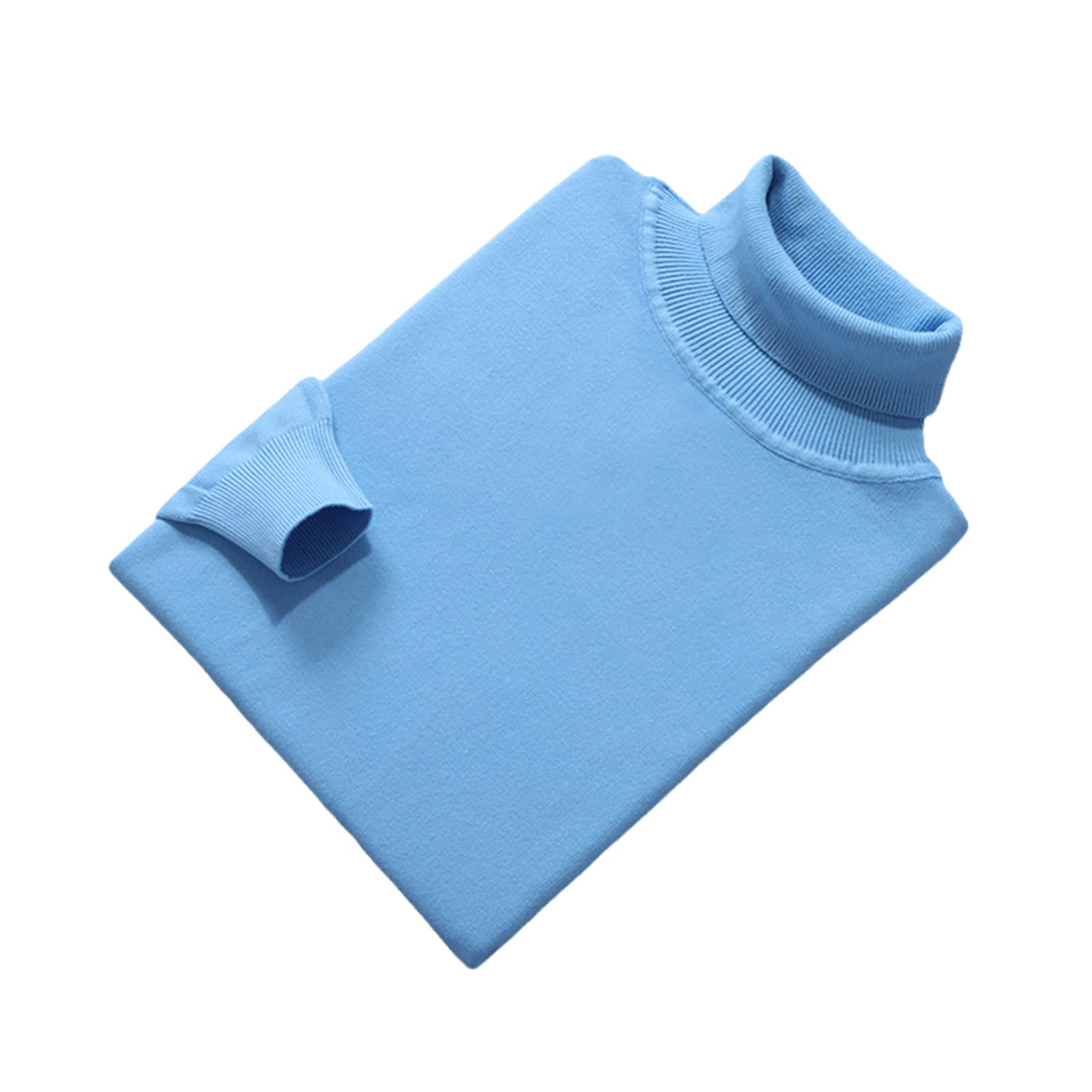 Vogrtcc Pullover a collo alto a maniche lunghe da uomo maglione lavorato a maglia in lana invernale