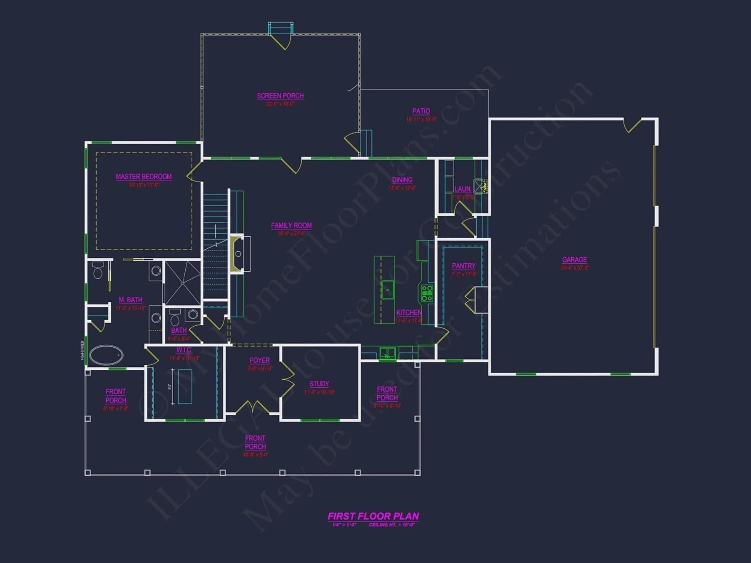 19-2092 HOUSE PLAN - Elegant House Plan with Blueprint Designs & CAD Features