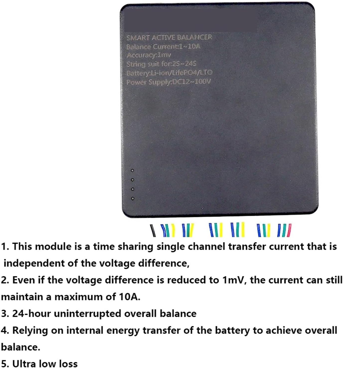 Balancer 10A Active Balance Current for 2S-24S LiFePo4 Li-ion LTO 1mv Accuracy Voltage Battery Equalizer