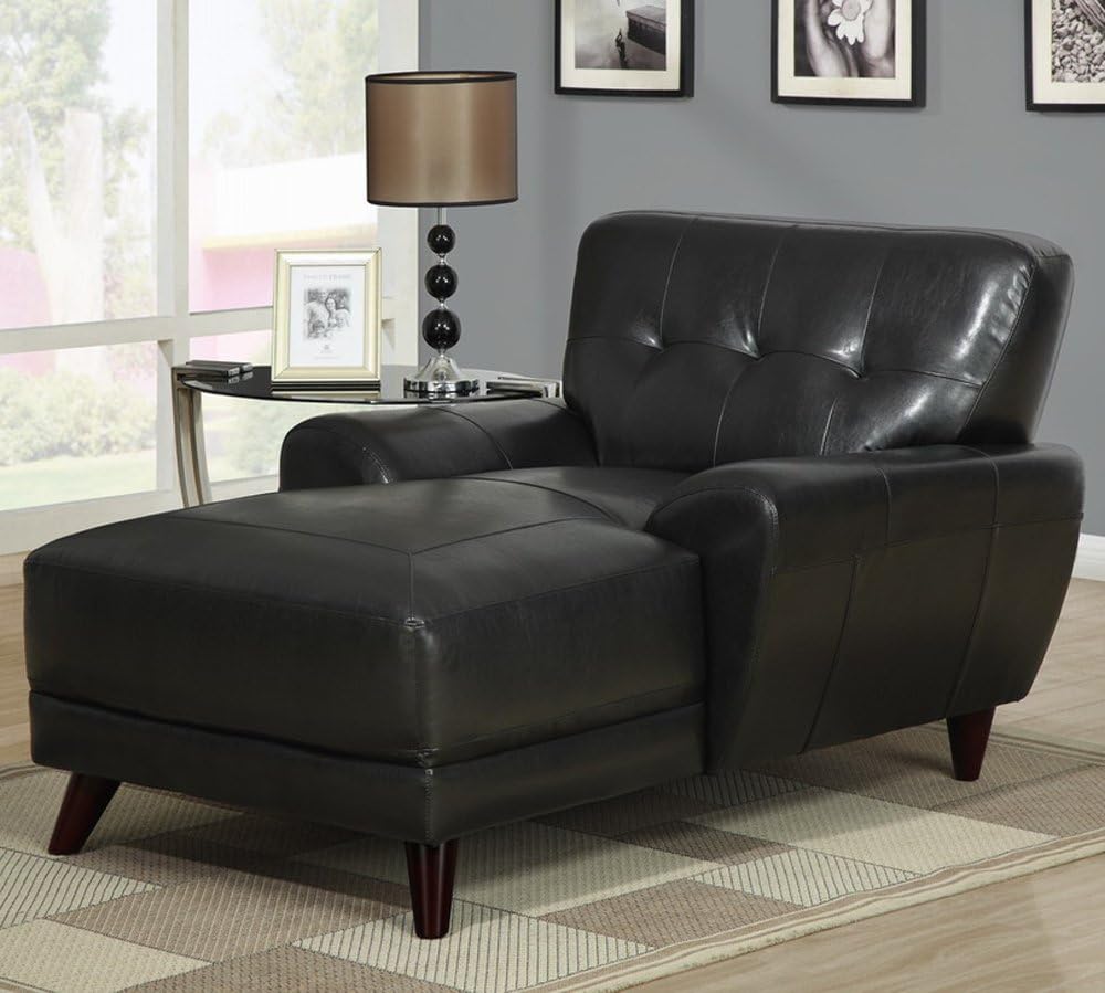 Chaise Lounge Color Black Home & Kitchen