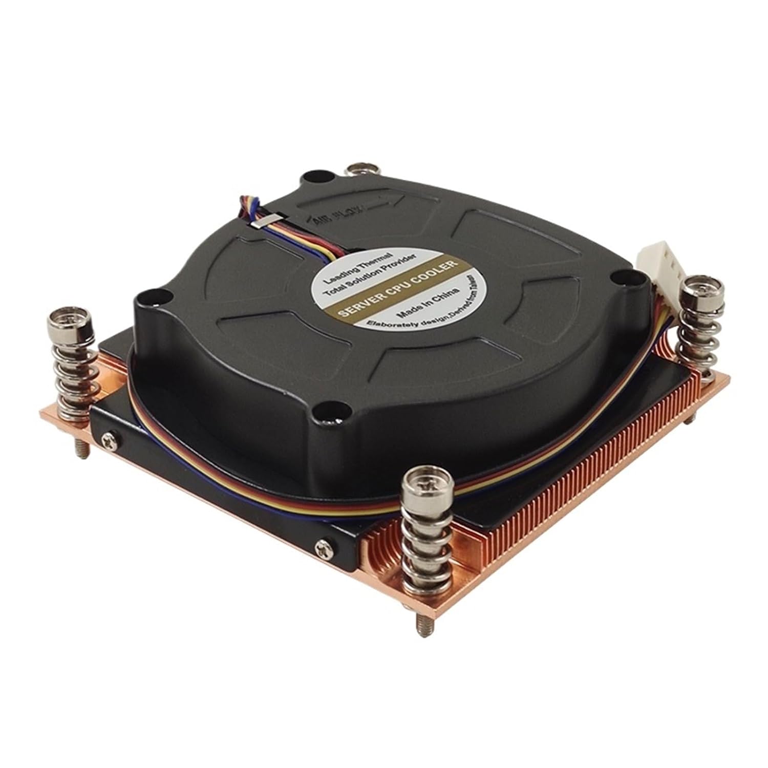 1U Active CPU Cooler for LGA1700 78x78MM Hole Spacing 125W TDP