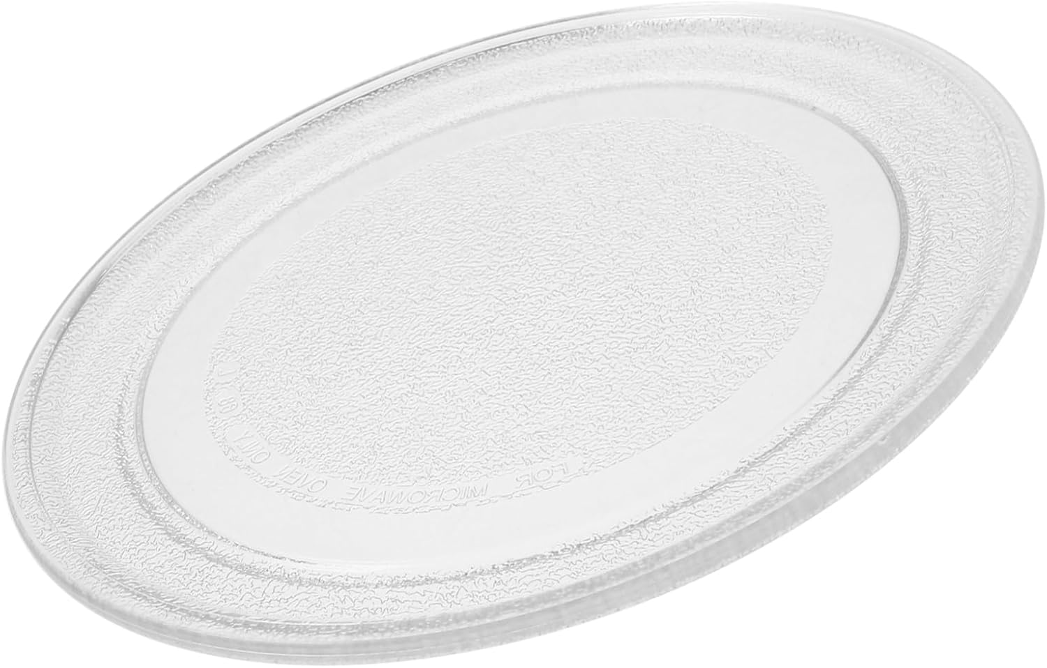 OUNONA Microwave Glass Turntable Plate 24.5cm Microwave Oven Plate Sturdy Tray Compatible Replacement for Amana for Cooking and Reheating