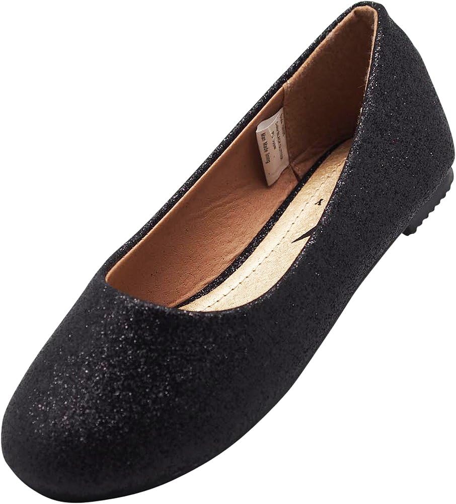 NORTY Girls Ballerina Flat - Patent & Glitter Design