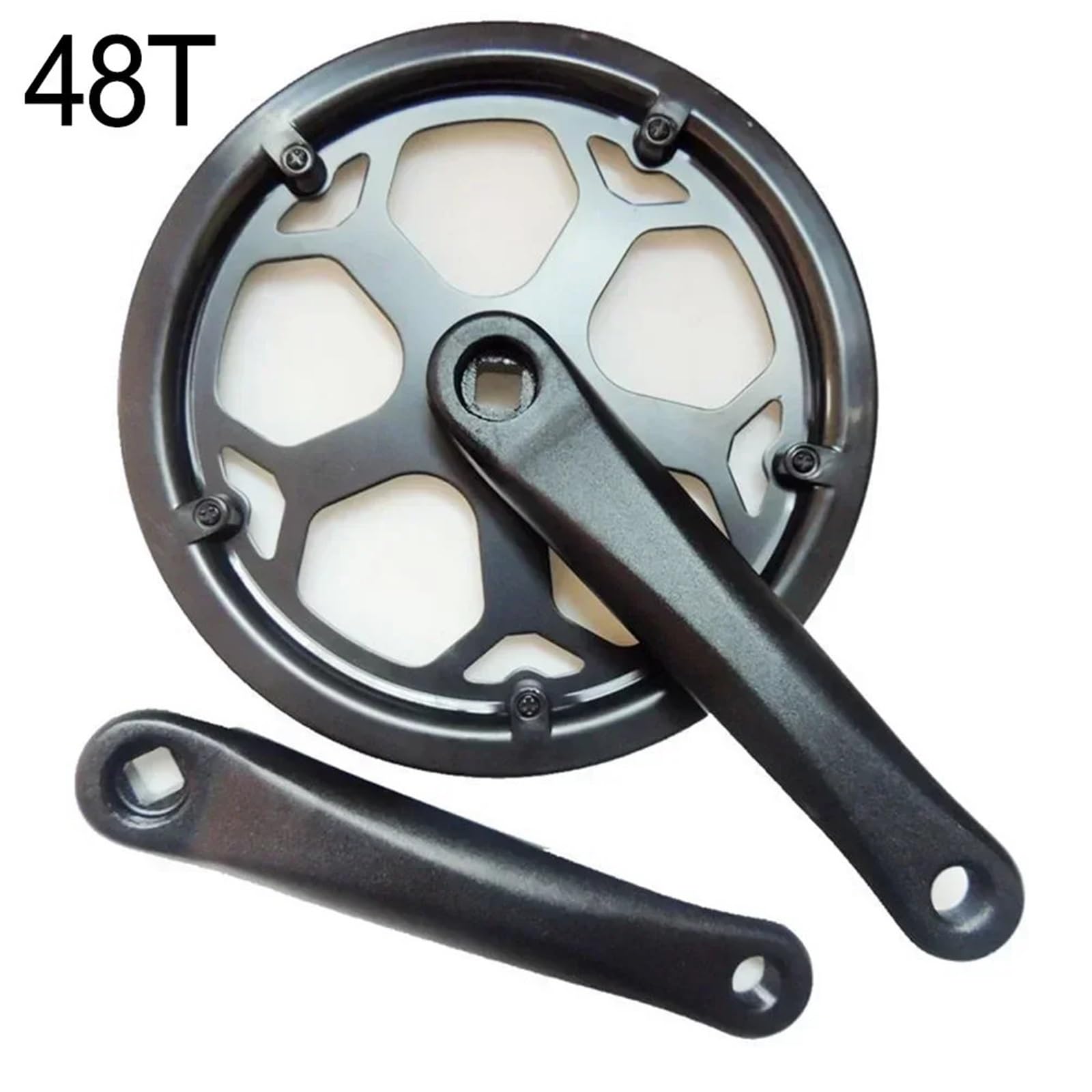 Set di guarnitura per mountain bike Pedivella Bici Guarnitura Strada Elettrica 52T Nero Buona Compatibilità Per Mountain Bike Bicicletta Da Strada