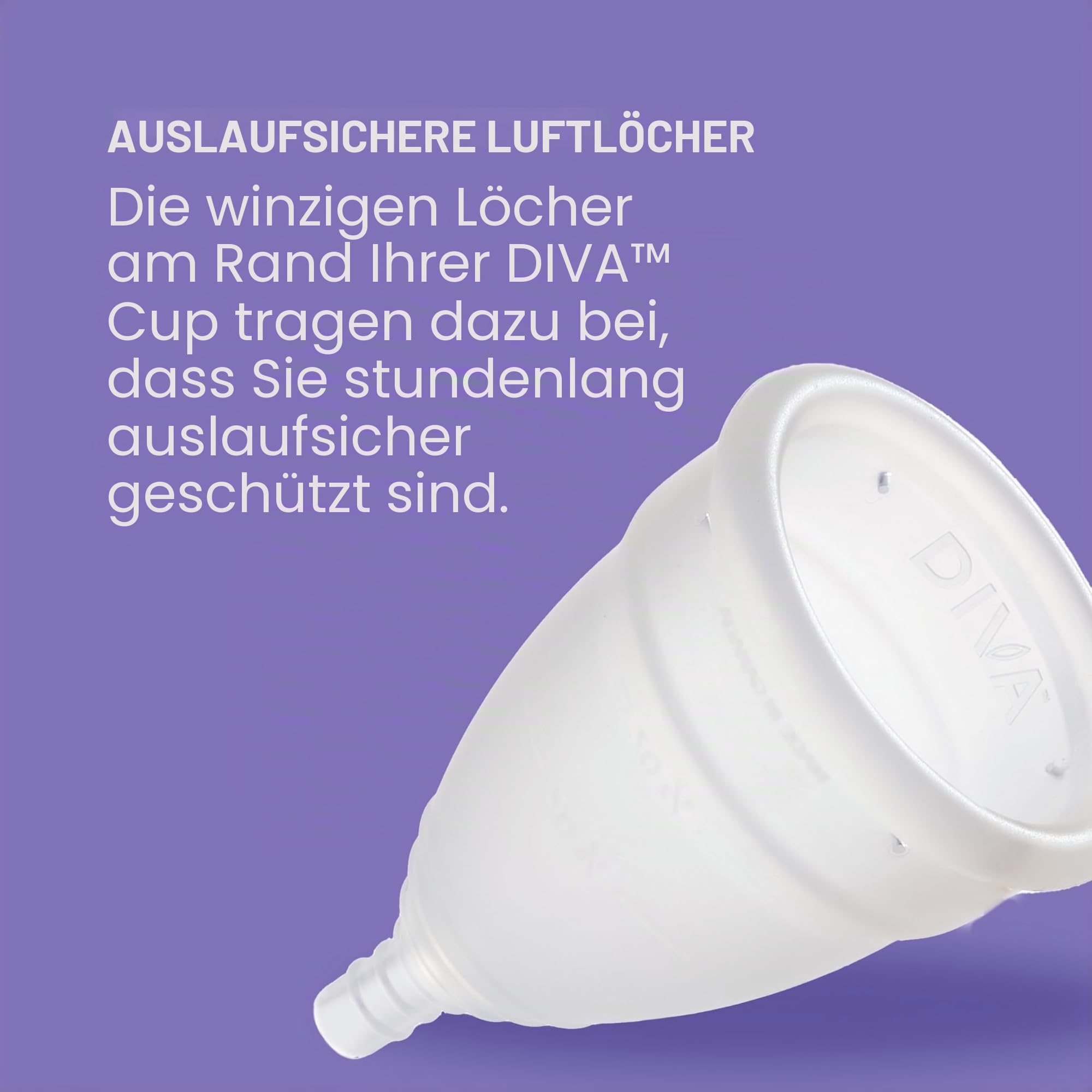 DivaCup Menstruationstassen Modell 2. 100 % Silikon in medizinischer Qualität, BPA-frei