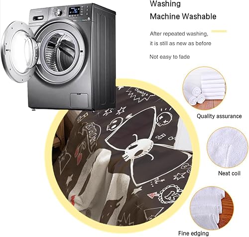Miniatura 7 de Manta de franela de dibujos animados suave y acogedora para sofá, dormitorio, sala de estar, manta suave como regalo, 52 x 42 pulgadas