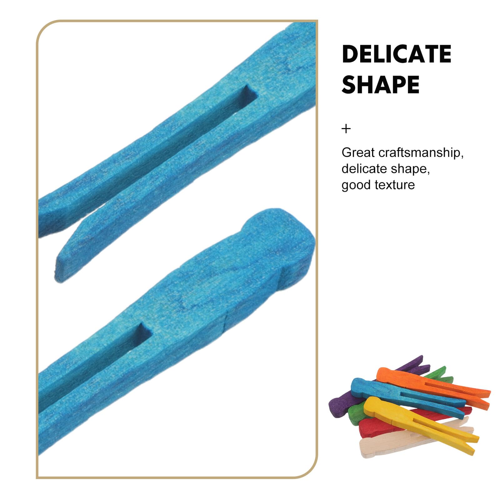 Pinzas Planas de Madera 95mm, 100 Piezas para Manualidades
