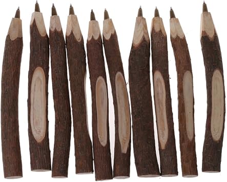 Personalized Ballpoint Pen Real Wooden Pencil 1.0mm Tree Branch Twig Pen Smooth Writing for Boys Girls Students Present