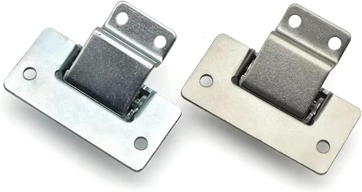 Industrial Truck Hinge Heavy Duty Door Brushed Carbon Steel Furniture Cabinet Hinge 1Pcs(Stainless steel)