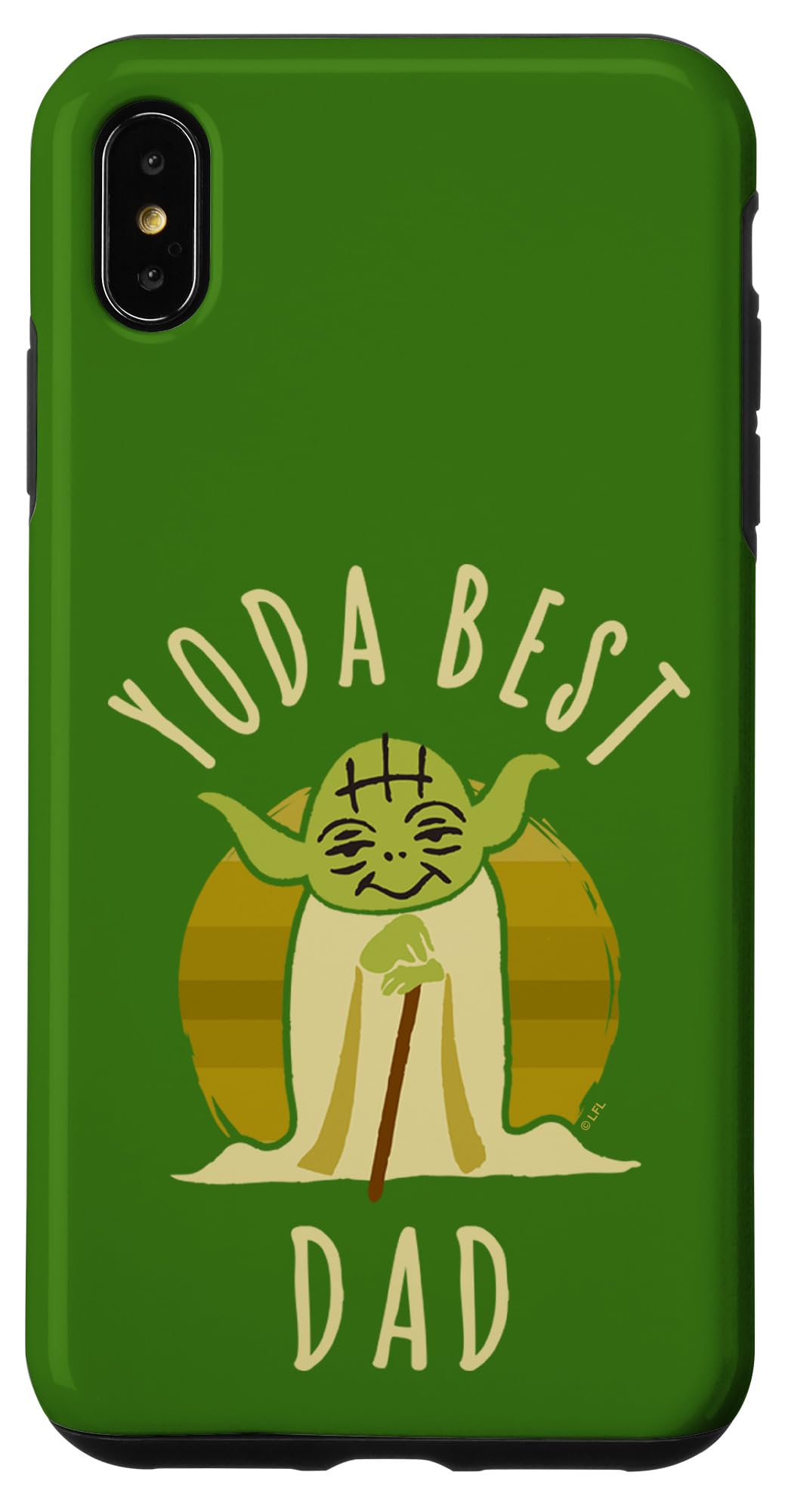 Coque iPhone XS Max Star Wars Yoda Best Dad protection silicone dessin animé