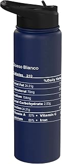 Funny Queso Blanco Thanksgiving Nutritional Fact Stainless Steel Insulated Water Bottle