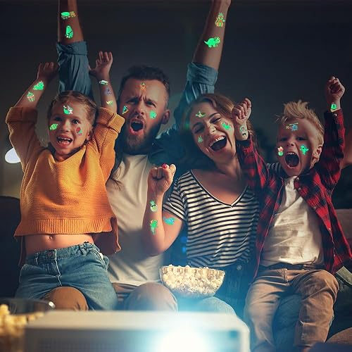 Miniatura 5 de Tatuaje temporal para niños, 30 hojas de tatuajes falsos brillantes para niños y niñas, duran mucho tiempo y son impermeables, divertidas