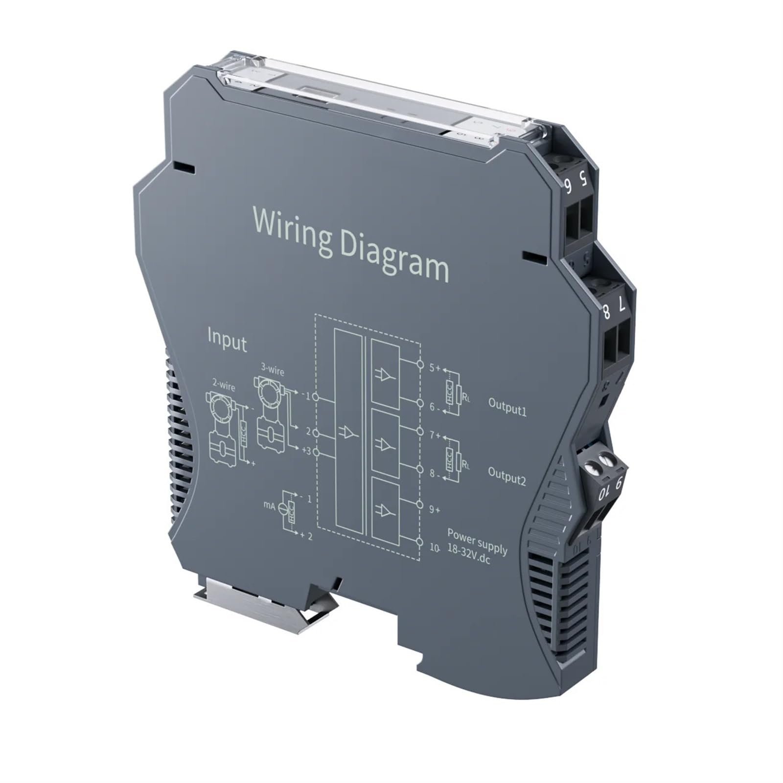 1 Uds convertidor de señal analógica 4-20ma a 0-10V 0-5V aislador de señal 35MM DIN Rail Voltaje Corriente acondicionador de señal GLK(1IN3OUT,Output 4-20MA_Input 4-20MA_DC24V)