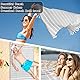 Eucomir Türkischer Strandtuch,Hamamtuch Strandtuch180x90CM für Erwachsene und Kind,Strandtuch Groß,Strandhandtuch,Schnell Trockenes Handtuch,für Strand/Schwimmen/Yoga/Reisen,Hellgrau