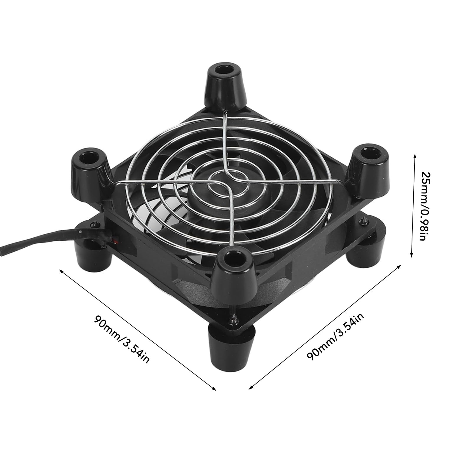 Ventola PC 90mm Silenziosa USB 5V Con Controllo Velocità: Raffreddamento Efficiente Per Case, Console E CPU. Doppio Cuscinetto A Sfera, 2800 RPM