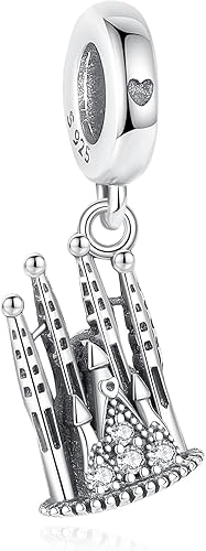 Nbsameng 925 Sterling Silver Charm for Bracelets and Necklaces with 5A Zirconia, Charms Jewelry Gift for Women Girls and Friends