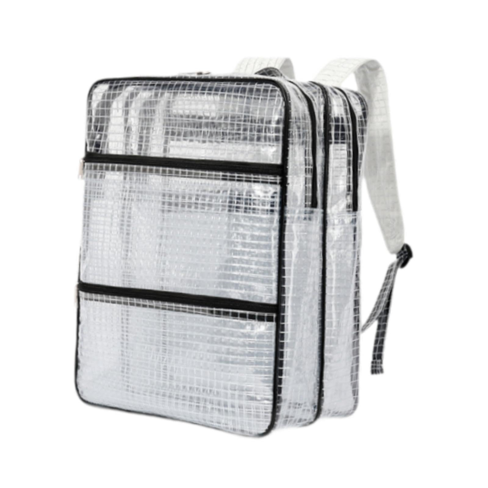 KESOTO Borsa Portaoggetti per Attrezzi, Zaino in PVC per Uso in Camera Bianca Da Parte di Elettricisti, Bianco E Nero, 35x20x45 Cm