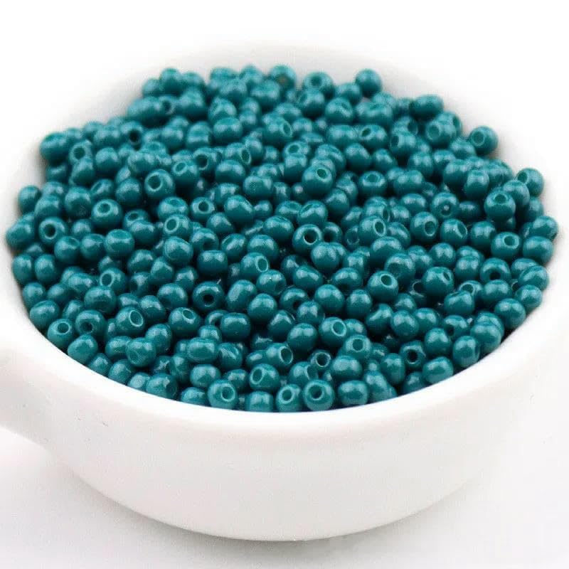 Perlas de vidrio de color sólido resistentes al desgaste para uso doméstico, de 2 mm, 3,0 mm y 4,0 mm, con pintura uniforme, hechas a mano, para bricolaje, verde oscuro, 31-3,0 mm, 14800 piezas