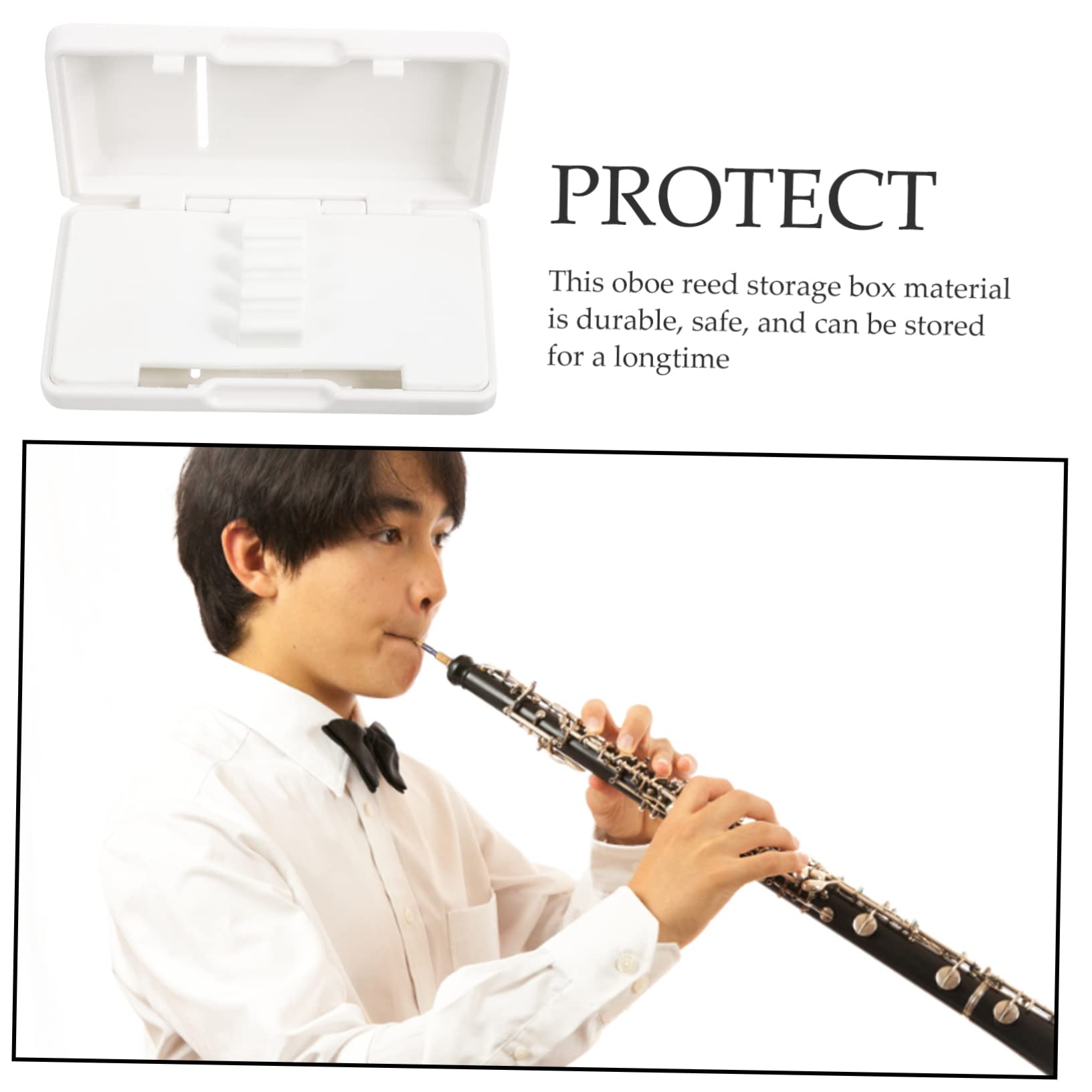 ibasenice 4-teilige Tragebox Zur Aufbewahrung Von Oboe Und Saxophon Robustes Abs-material 6 Steckplätze