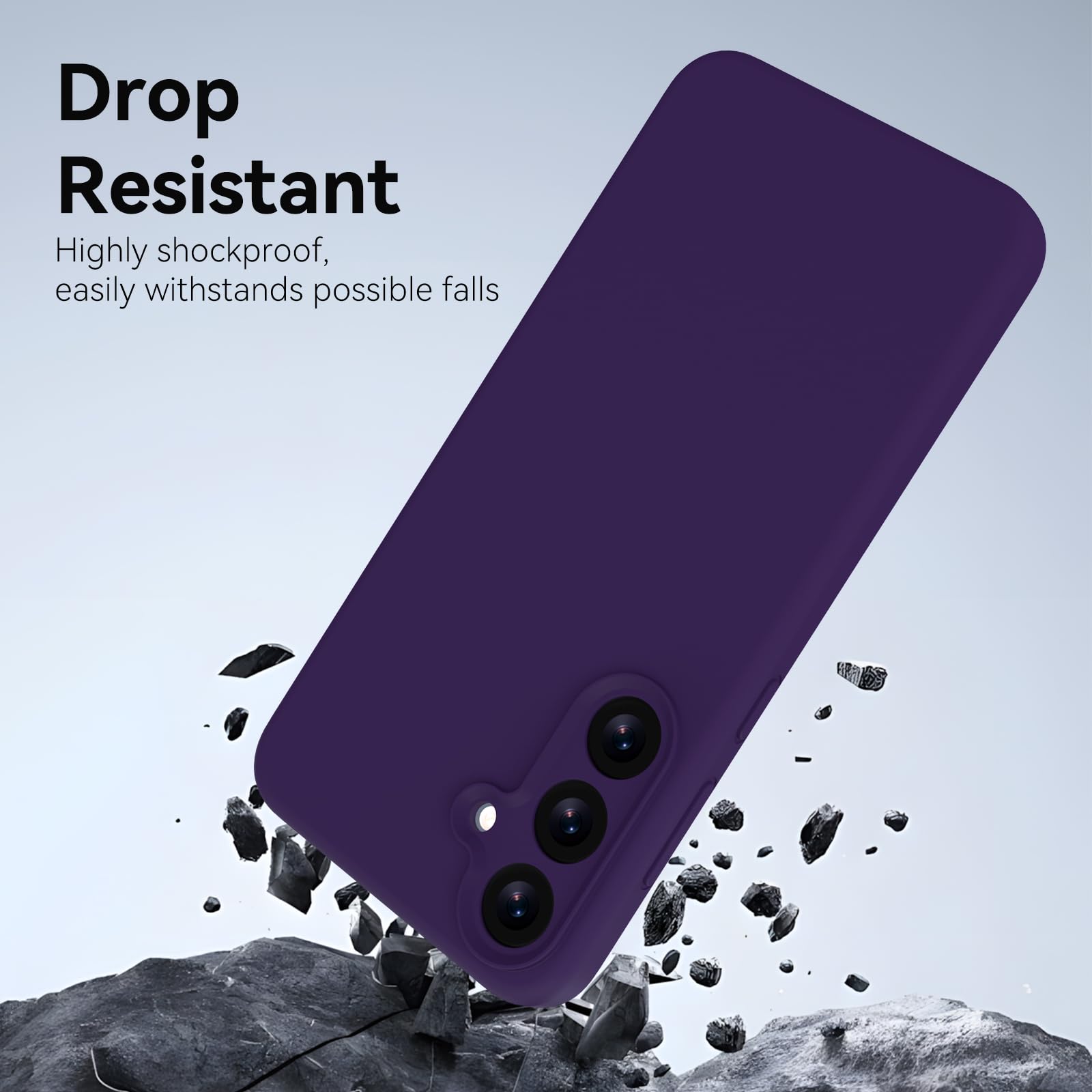 Varikke Funda Compatible con Samsung Galaxy S25, Silicona líquida Mejorada [protección de cámara] [Forro de Microfibra antiarañazos] Funda Protectora de Cuerpo Completo de Goma de Gel Suave al Tacto,