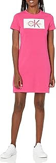 Calvin Klein Women's Short Sleeve Everyday Essential Logo T-Shirt Dress