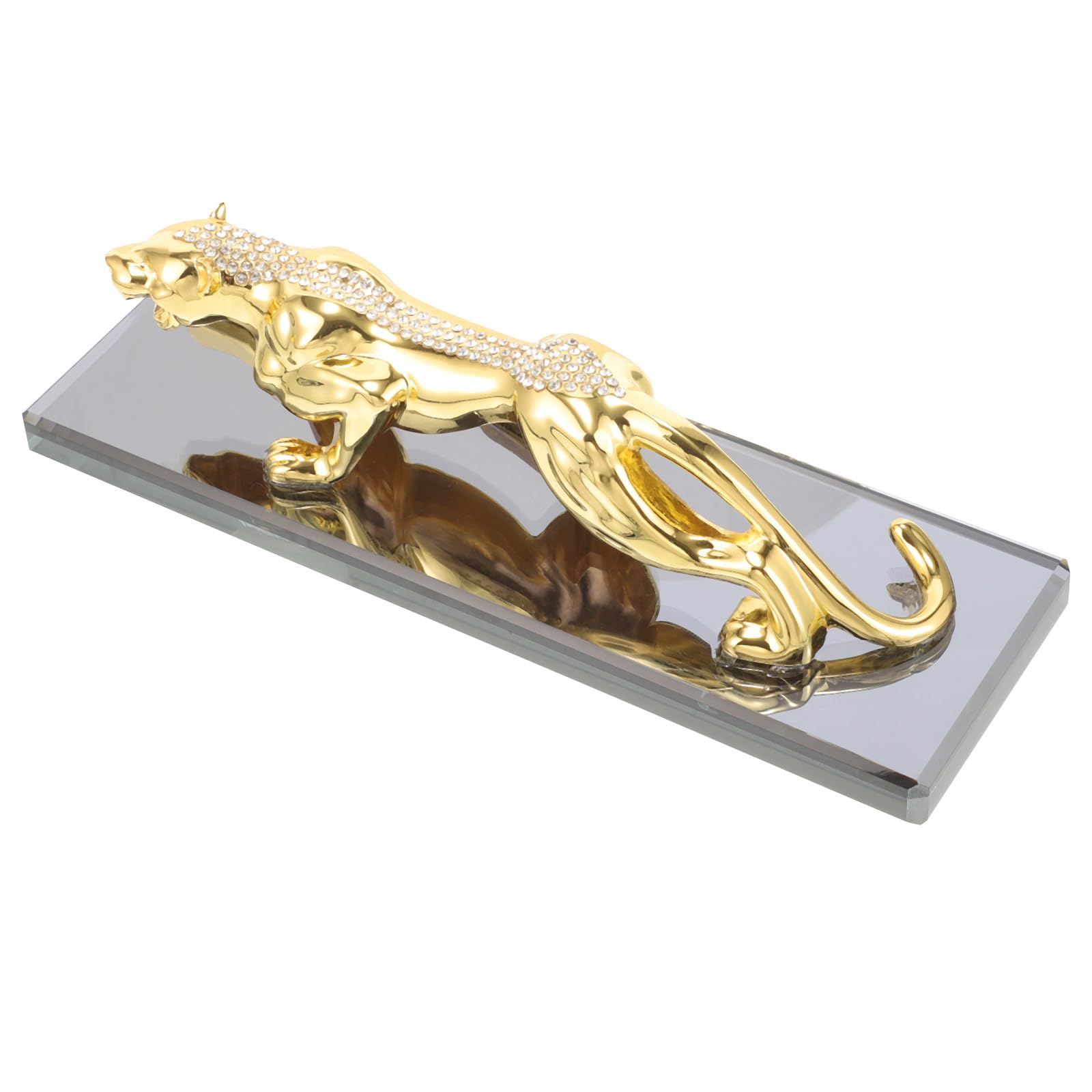 POPETPOP Auto Modischer Lufterfrischer Feiner Verarbeitung Goldene Auto Innenausstattung in aus mit Ornament Leopardenform Zinklegierung