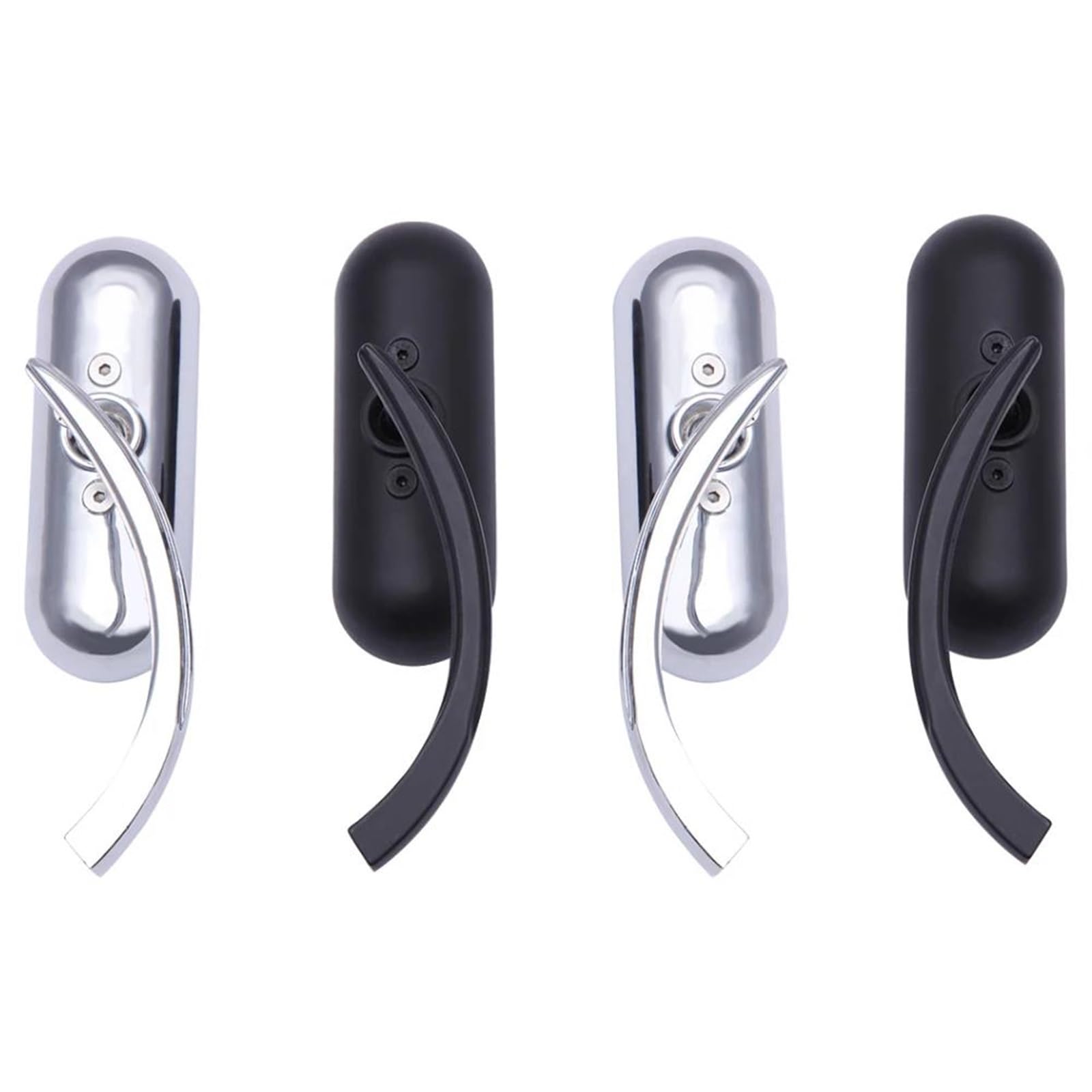 Rétroviseur Moto Rétroviseurs De Recul pour Harley Touring Electra Glide Dyna pour Fatboy Softail Breakout Sportster(Argent)